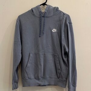 Nike Men's Slate Gray/Light Blue Hoodie